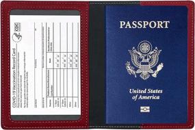 img 3 attached to 📔 WLMLX Кожаный держатель паспорта для вакцины: Элегантный аксессуар для путешествий для обложек паспорта