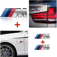 🚗 enhance your bmw's aesthetics with premium metal tri color emblem sticker - set of 3pcs logo