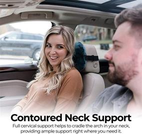 img 3 attached to 🌬️ AirComfy Ease Inflatable Travel Pillow: Ergonomic Neck and Lumbar Support for Pain Prevention - Soft Washable Cover (Grey)