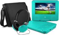 📀 ematic epd707tl 7-inch portable dvd player with matching headphones and bag logo