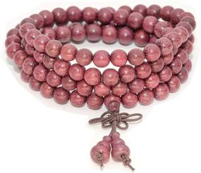 img 4 attached to anzhongli 108 Prayer Beads Mala Bracelet Necklace for Men and Women, 6mm/8mm Meditation and Yoga Beads
