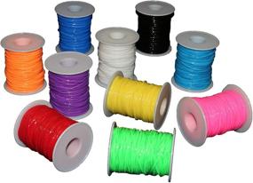 img 2 attached to 🌈 Assorted Colors 10-Pack Plastic Lacing Cord