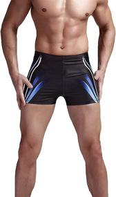 img 2 attached to 🩲 MinYong Men's Square Leg Swimsuit: Optimal Athletic Swimwear Briefs & Swim Jammer