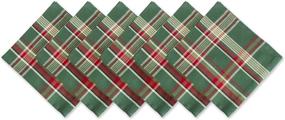 img 4 attached to DII Tabletop Collection Fall & Thanksgiving Napkin, 20x20, Dark Green Plaid, 6-Pack