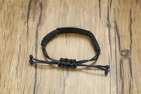 img 1 attached to 🎓 MEALGUET Grandson Bracelet: Inspirational Engraved Cord Braided ID Gift from Grandpa for Graduation, Christmas, Birthday