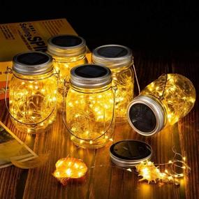 img 2 attached to Enhance Your Outdoor Decor with 10 Pack Solar Mason Jar Lid Lights - Perfect for Gardens, Patios, and Lawns! (Jars Not Included)