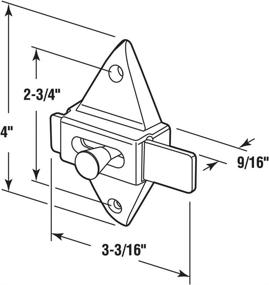 img 1 attached to 🚻 Universal Restroom Stall Latch - Prime-Line PH 17039 Slide Latch (1pk) - Chrome Plated, Diecast Construction - Easy to Install - Fits Any Door Thickness - 2-3/4” Hole Centers