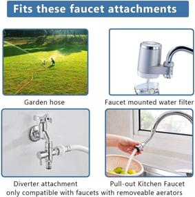 img 1 attached to 🚰 High-Quality 9-Piece Solid Brass Faucet Adapter Kit by Srmsvyd - Ideal for Garden Hose, Water Filter, Kitchen Faucet, Bathtub with Removable Aerator - Compatible with Standard Hose via Diverter.