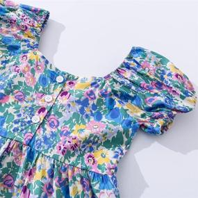 img 1 attached to 👗 Noomelfish Flower Floral Printed Dresses: Fashionable Girls' Clothing for Dresses
