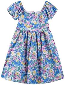 img 4 attached to 👗 Noomelfish Flower Floral Printed Dresses: Fashionable Girls' Clothing for Dresses