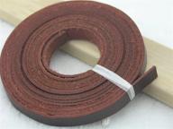 konmay genuine cowhide leather cord/straps - soft flat wine color, 3 meters, 10.0x2.0mm logo