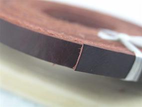 img 2 attached to KONMAY Genuine Cowhide Leather Cord/Straps - Soft Flat Wine Color, 3 Meters, 10.0x2.0mm