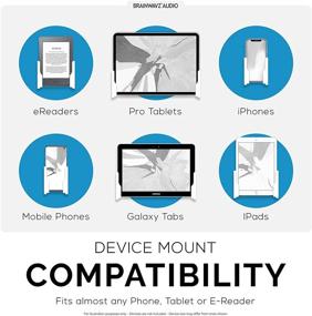 img 1 attached to 📱 Черный настенный держатель для планшета для iPad Air Mini & Pro, Galaxy Tab Note, Surface & iPhone, Pixel & других устройств, на клейкой основе 3M VHB, без винтов, от Brainwavz