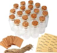 🍾 ourwarm 48pcs glass bottles with cork: personalized mini glass jars for wedding gifts, baby showers & birthdays logo