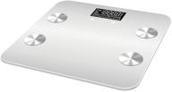 smart bluetooth body fat scale with app for ios/android - digital bathroom scale for weight, fat percentage, water, muscle mass, bmr, bone density, visceral fat - supports up to 400 lbs - creamy white logo