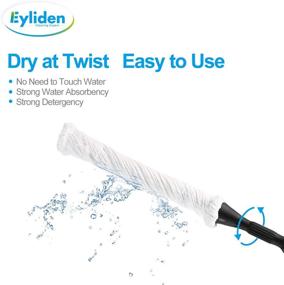 img 3 attached to 🧹 Eyliden Mop with 2 Reusable Heads: Easy Wring Twist Mop for Effective Floor Cleaning