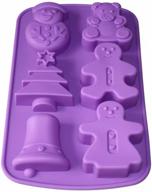 🎄 x-haibei christmas silicone mold: festive sets for gingerbread man, tree, snowman soap making - holiday supplies with 3oz per cell logo