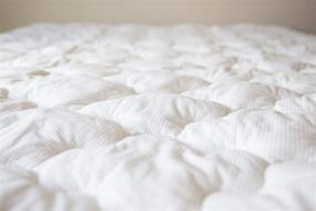 img 4 attached to Stay Cool with our Silent, Plump King Size Bamboo Waterproof Mattress Pad