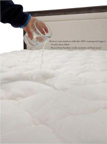 img 3 attached to Stay Cool with our Silent, Plump King Size Bamboo Waterproof Mattress Pad