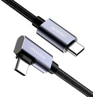 10ft 100w кабель usb c к usb c - быстрая зарядка кабеля типа c unamak для ipad pro 2020/2019/2018, macbook pro 2020/2019/2018, samsung galaxy s20/s10/s9, pixel 3/3a (черный) логотип