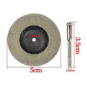 img 2 attached to 🦅 Eagles 50mm Diamond Grinding/Cutting Wheel (10pcs Discs+2shank) - Rotary Tool Blade Wheel Disc for Dremel, 1.9 inch