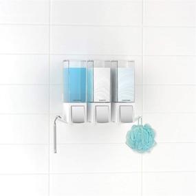 img 1 attached to 🚿 Revolutionize Your Shower Experience with Better Living Products Clever Soap & Shower Triple Dispenser, White/Chrome