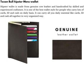 img 1 attached to 🤠 Texan Bull Leather Wallets: A Hipster's Must-Have Men's Accessories and Wallets