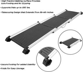 img 2 attached to 🐕 Pet Trex Titan: Telescoping Aluminum Pet Ramp, Adjustable 28-62 Inches