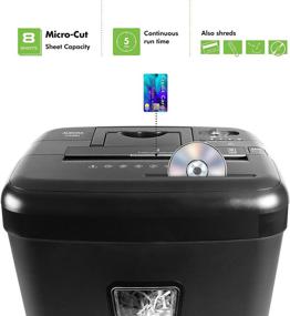 img 3 attached to 🔒 Aurora AU808MA Micro-Cut Paper Shredder for High-Security, CD/DVD, Credit Card - 8-Sheet