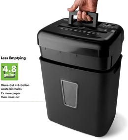 img 1 attached to 🔒 Aurora AU808MA Micro-Cut Paper Shredder for High-Security, CD/DVD, Credit Card - 8-Sheet