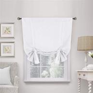 🏢 pure white thermal insulated tie up window shade: block light, enhance privacy & style - h.versailtex 42in x 63in logo