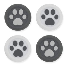 img 4 attached to 🐾 GeekShare Cat Paw Thumb Grips for Playstation 4 Controllers - Silicone Joystick Button Caps - Analog Thumbsticks Covers Set Compatible with PS4, PS5, and Nintendo Switch Pro - 2 Pair/4 Pcs (Sesame Gray)