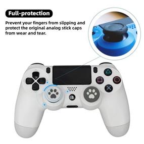 img 3 attached to 🐾 GeekShare Cat Paw Thumb Grips for Playstation 4 Controllers - Silicone Joystick Button Caps - Analog Thumbsticks Covers Set Compatible with PS4, PS5, and Nintendo Switch Pro - 2 Pair/4 Pcs (Sesame Gray)