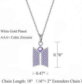 img 3 attached to Bangtan Pendant Necklace Zirconia Style 05