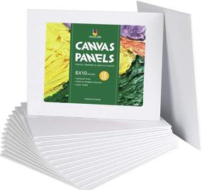 img 4 attached to 🎨 Mancola Canvases for Painting - 15 Pack 8x10 Inch MDF Board Blank White Canvas Boards for Oil & Acrylic Painting - MA-181015