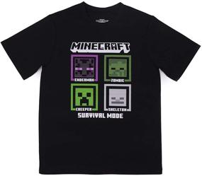 img 1 attached to Minecraft Creeper Athletic Gamer Graphic Boys' Clothing