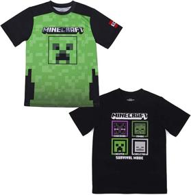 img 4 attached to Minecraft Creeper Athletic Gamer Graphic Boys' Clothing