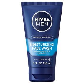 img 4 attached to 🧴 NIVEA Men Maximum Hydration Moisturizing Face Wash - Prevents Dry Tight Skin - 5 oz. Tube