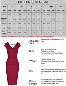 img 2 attached to 👗 MUXXN Vintage Rockabilly Burgundy Business Women's Apparel