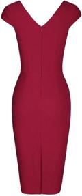 img 3 attached to 👗 MUXXN Vintage Rockabilly Burgundy Business Women's Apparel