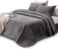 🛏️ kasentex plush poly-velvet lavish design quilt set - luxurious bedding with brushed microfiber - soft & warm coverlet (pewter grey, king + 2 shams) logo