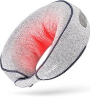 🔥 conqueco shiatsu neck and back massager with heat - electric rechargeable cordless cushion pillow for pain relief, deep tissue 3d kneading beads, cervical relaxation - perfect gift for home or office logo