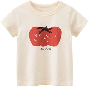 img 3 attached to 👕 CesAnnees Little Toddler Girls' Crewneck T-Shirts - Tops, Tees, and Blouses in Clothing