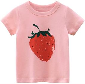 img 1 attached to 👕 CesAnnees Little Toddler Girls' Crewneck T-Shirts - Tops, Tees, and Blouses in Clothing