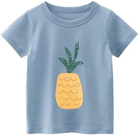 img 2 attached to 👕 CesAnnees Little Toddler Girls' Crewneck T-Shirts - Tops, Tees, and Blouses in Clothing