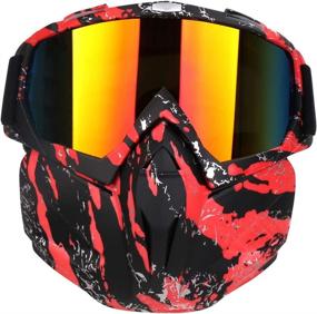 img 4 attached to 🔥 Reliable PiscatorZone Motorcycle Goggles Mask: UV Proof, Windproof, Anti-Fog for CS/Paintball/Skiing/Riding/Cycling/Halloween/Costume Ball