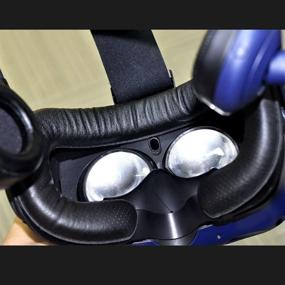 img 1 attached to Заменитель прокладки из пены для лица TamBee HTC Vive PRO с кожаным чехлом PU - повышение комфорта и гигиены для гарнитуры виртуальной реальности HTC Vive PRO.