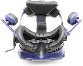 img 3 attached to Заменитель прокладки из пены для лица TamBee HTC Vive PRO с кожаным чехлом PU - повышение комфорта и гигиены для гарнитуры виртуальной реальности HTC Vive PRO.