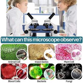 img 3 attached to 250X-2000X Powerful Biological Children's Microscope Set for Kids, Students, 🔬 and Adults - Ideal for School, Home, Laboratory, and Scientific Research Education
