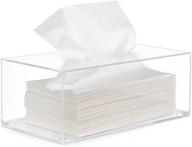 📦 hblife clear acrylic facial tissue dispenser box cover: rectangle napkin organizer for bathroom, kitchen, and office room logo